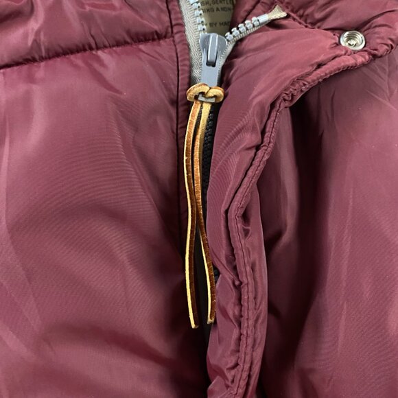Vintage 70s 80s The North Face Down Puffer Jacket Men's Small Burgundy No Hood - Picture 7 of 14